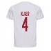 Tanie Strój piłkarski Dania Simon Kjaer #4 Koszulka Wyjazdowej MŚ 2022 Krótkie Rękawy